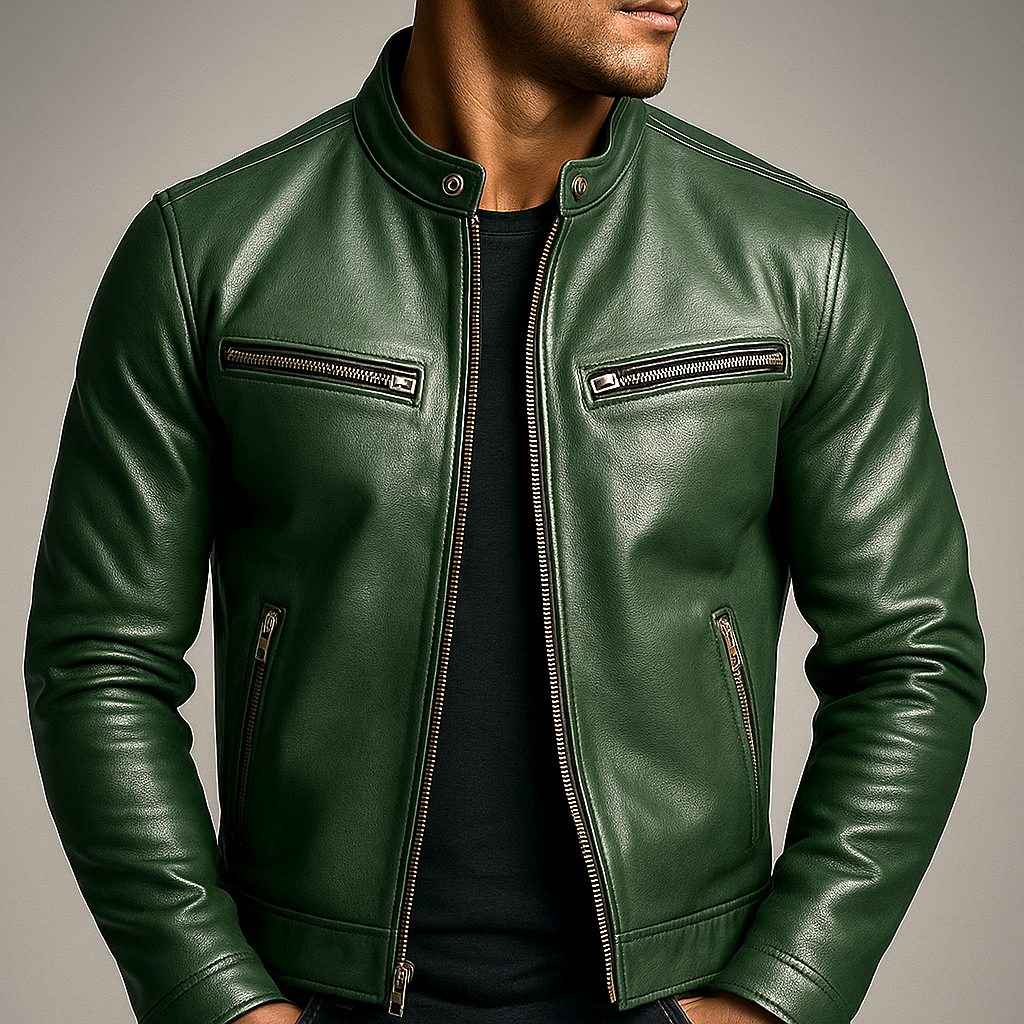 Veste en cuir vintage