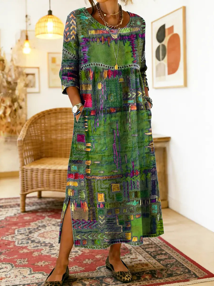 Manuela | Elegant Bohemian Denim Dress