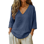 Elegant V-Neck Blouse