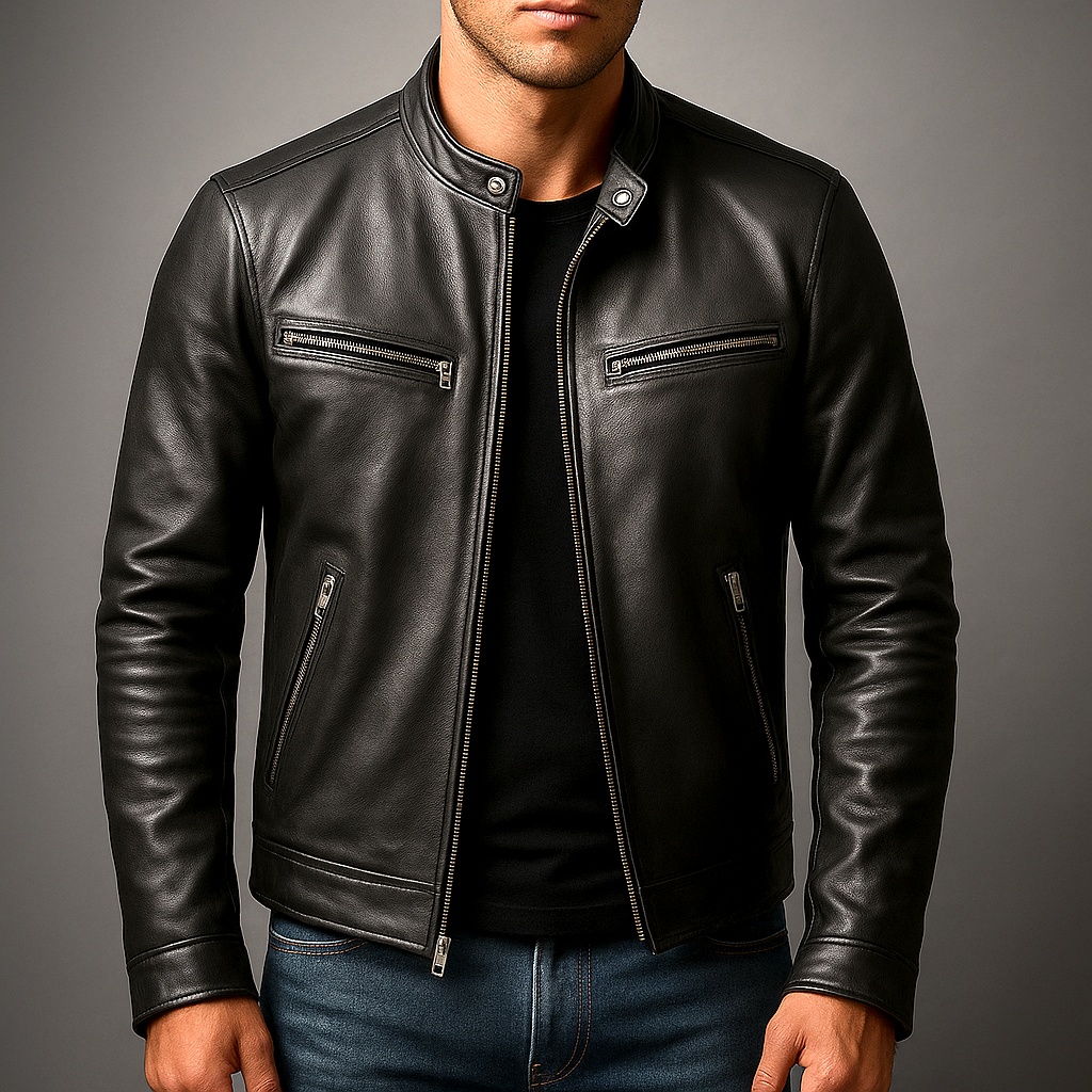 Veste en cuir vintage