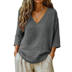 Elegant V-Neck Blouse
