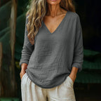 Elegant V-Neck Blouse