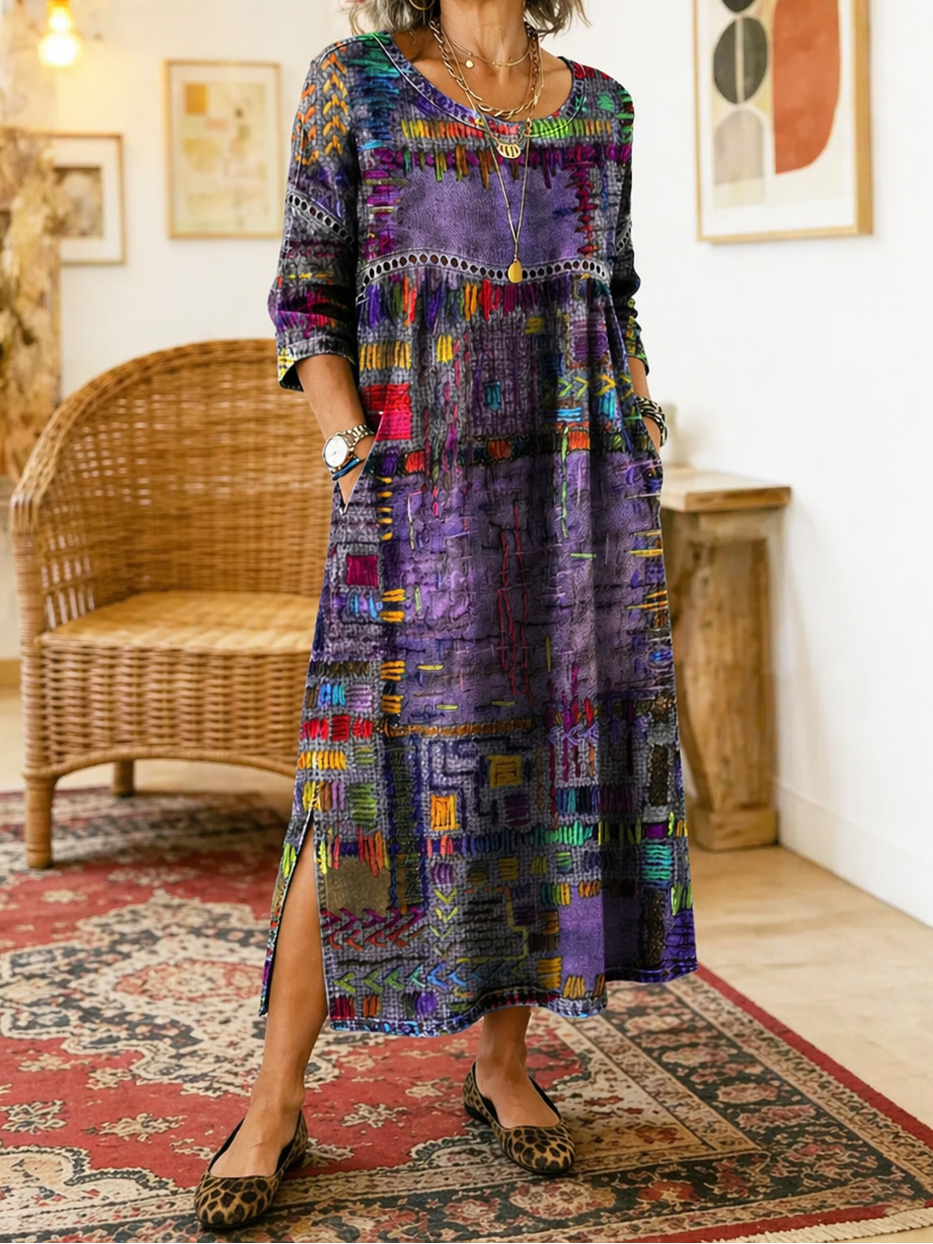 Manuela | Elegant Bohemian Denim Dress