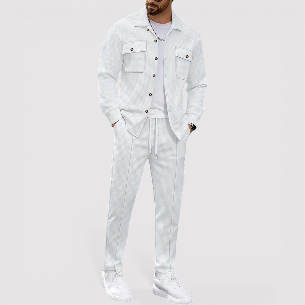 GIDEON Effortlessly Styled Waffle-Knit Set