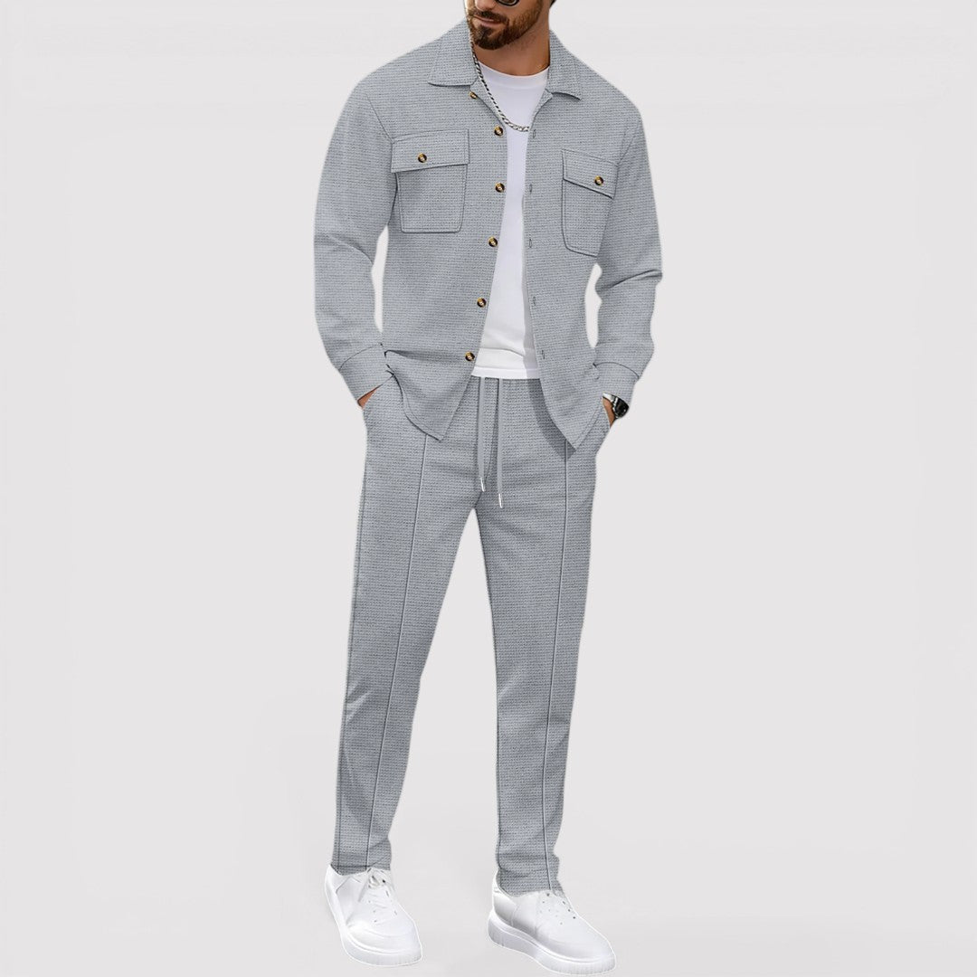 GIDEON Effortlessly Styled Waffle-Knit Set