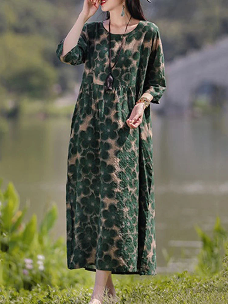 Cecile - Glamorous Floral Elegance Dress