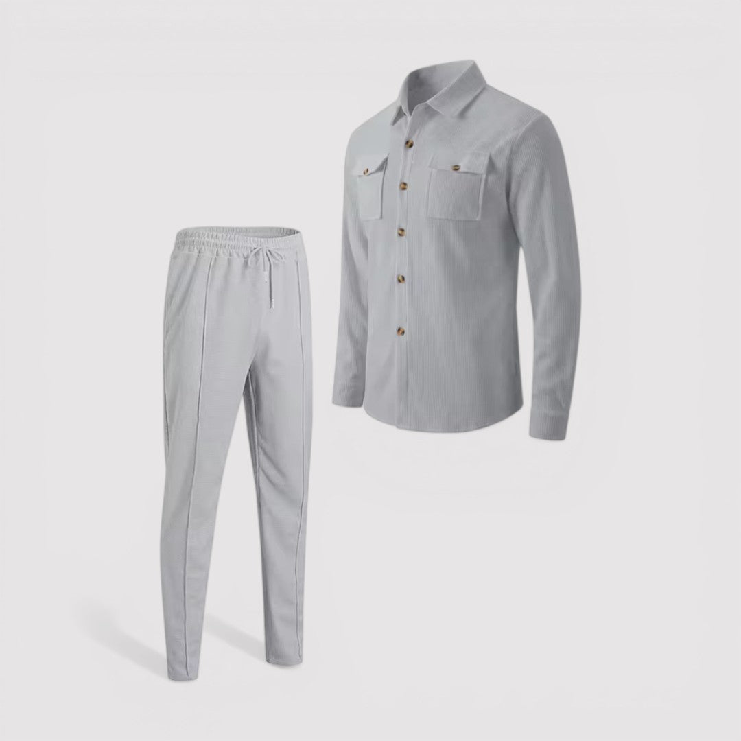 GIDEON Effortlessly Styled Waffle-Knit Set