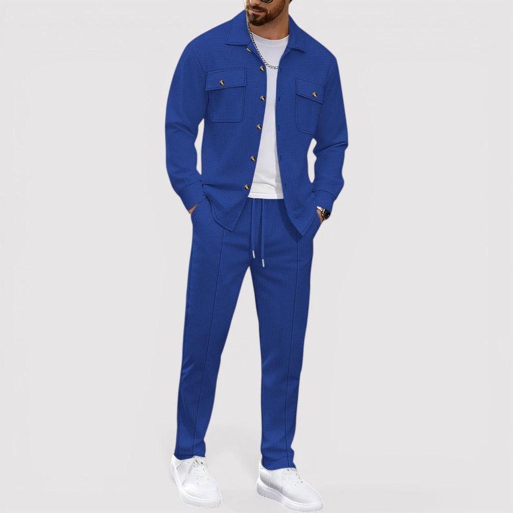 GIDEON Effortlessly Styled Waffle-Knit Set