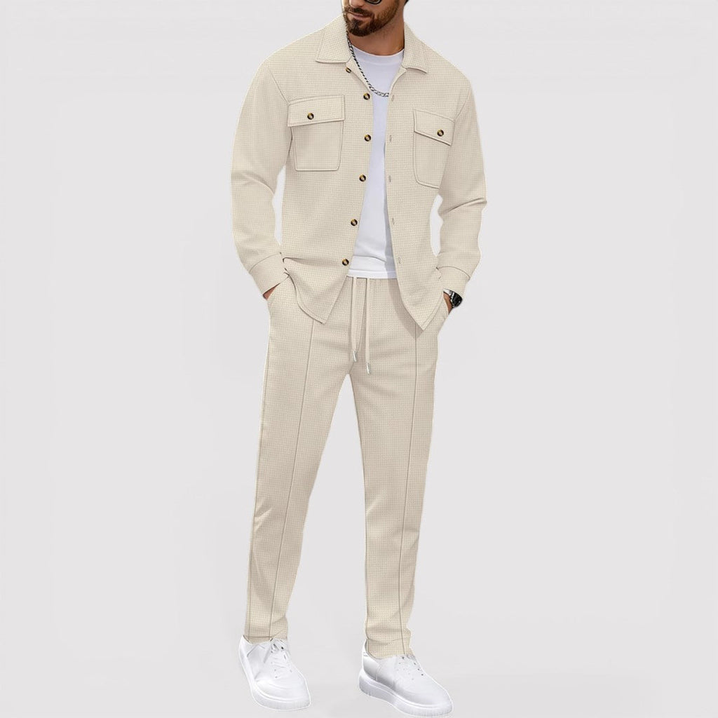 GIDEON Effortlessly Styled Waffle-Knit Set