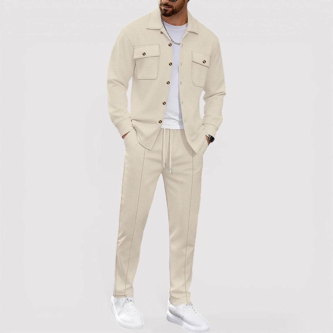 GIDEON Effortlessly Styled Waffle-Knit Set