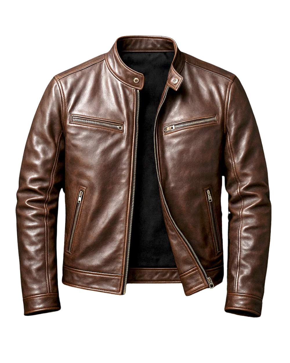 Veste en cuir vintage