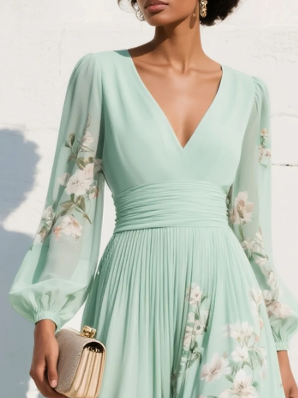 An Elegant Spring-Blooming Dress — A Glamorous and Refined Piece