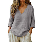 Elegant V-Neck Blouse
