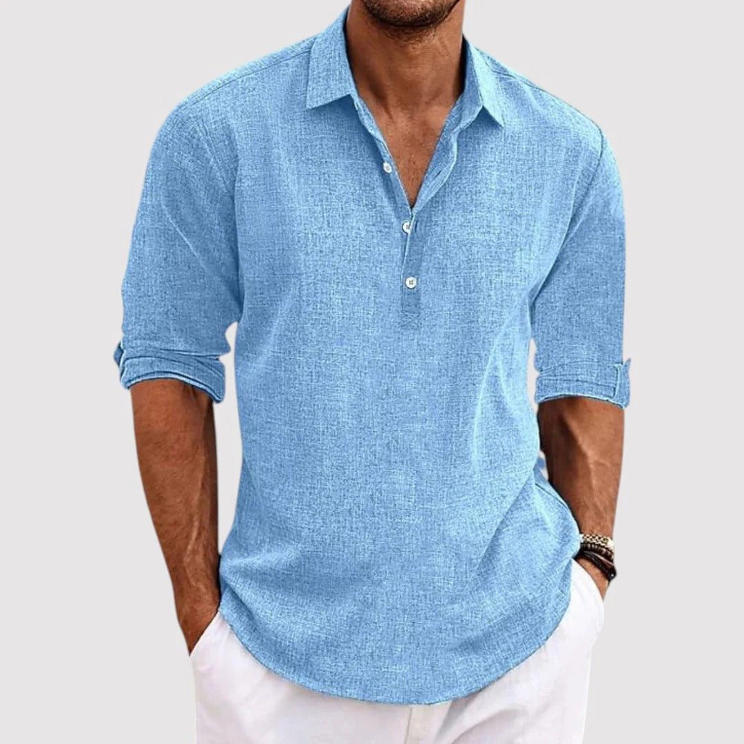 KAELON Linen Shirt with Outstanding Breathability for Cool, Comfortable Wear
