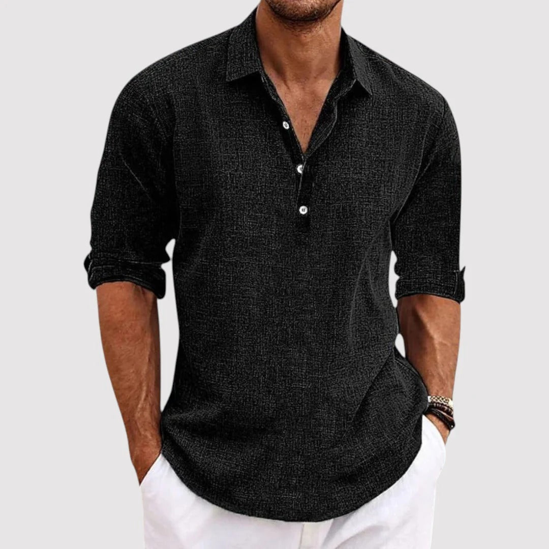 KAELON Linen Shirt with Outstanding Breathability for Cool, Comfortable Wear