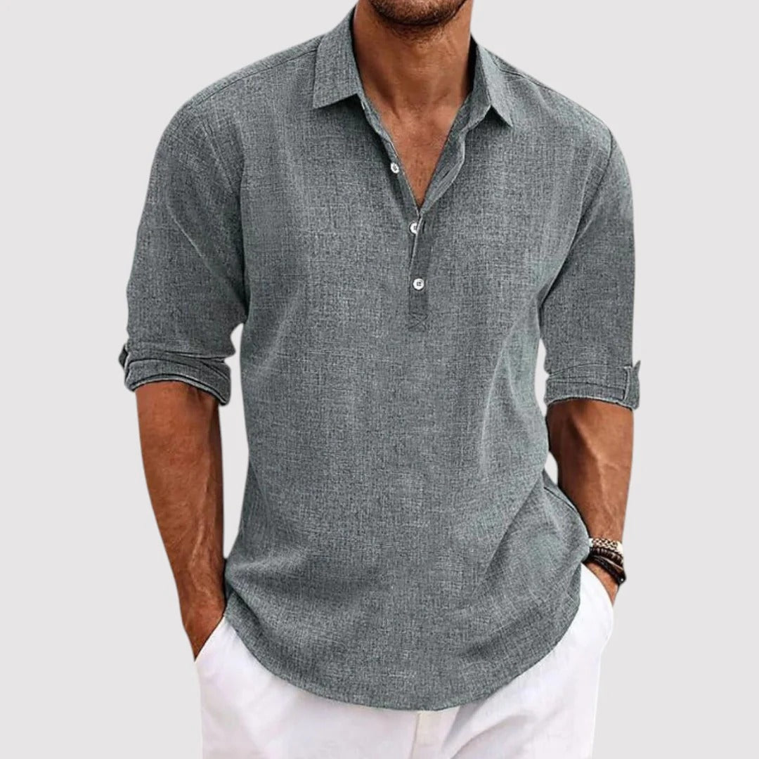 KAELON Linen Shirt with Outstanding Breathability for Cool, Comfortable Wear