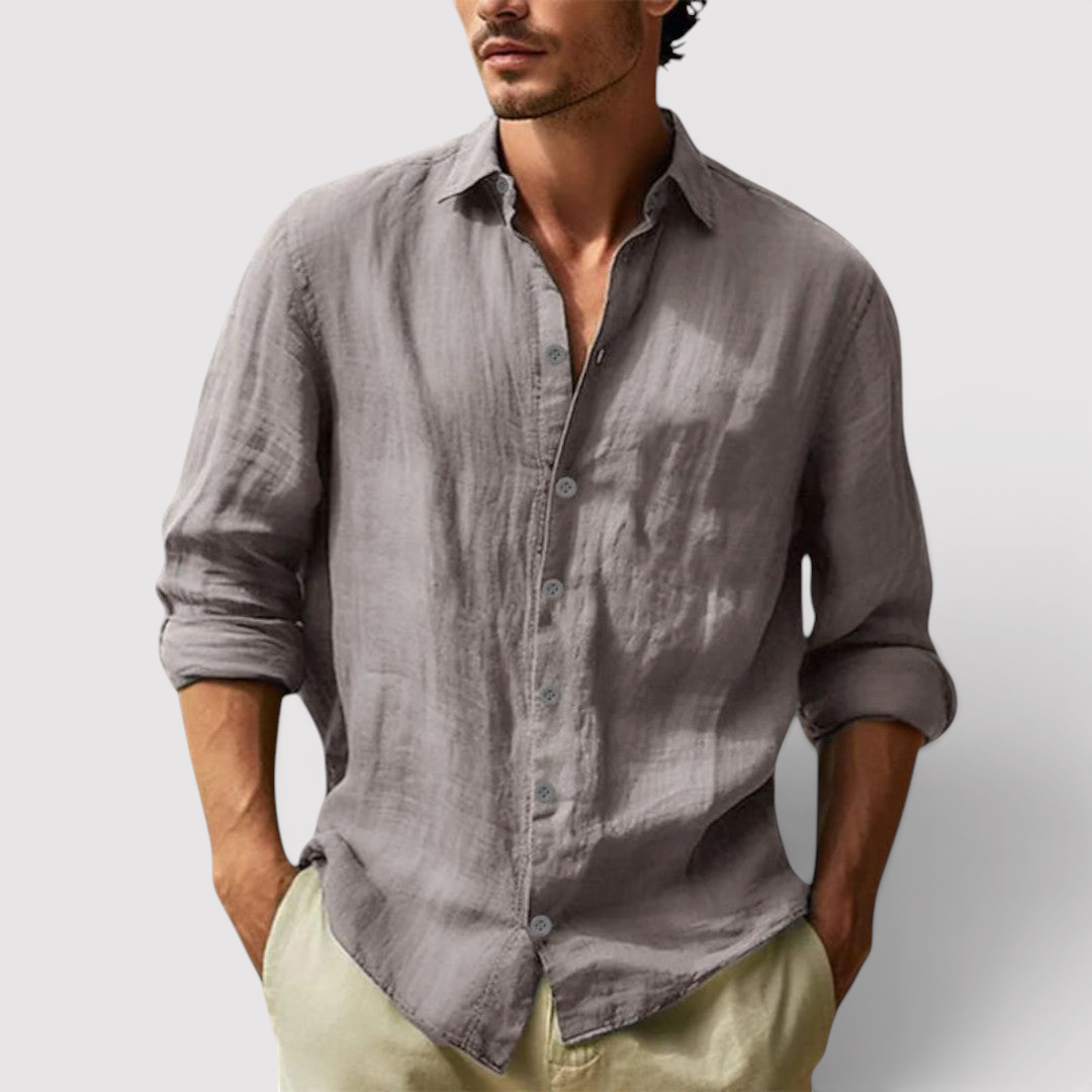 MOHSIN Lightweight Cotton-Linen Shirt - A timeless staple with a cool, refreshing feel.