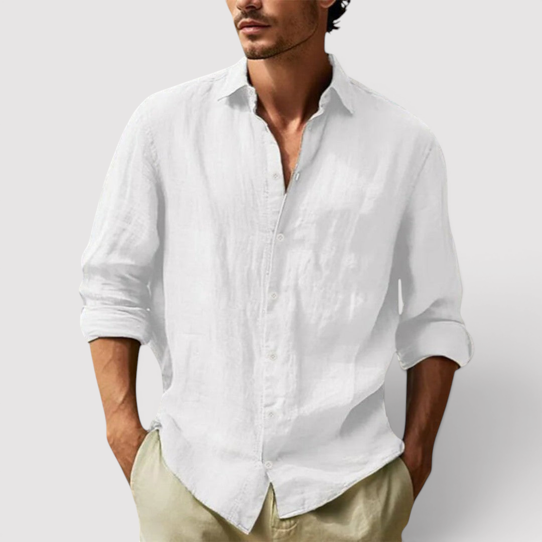 MOHSIN Lightweight Cotton-Linen Shirt - A timeless staple with a cool, refreshing feel.
