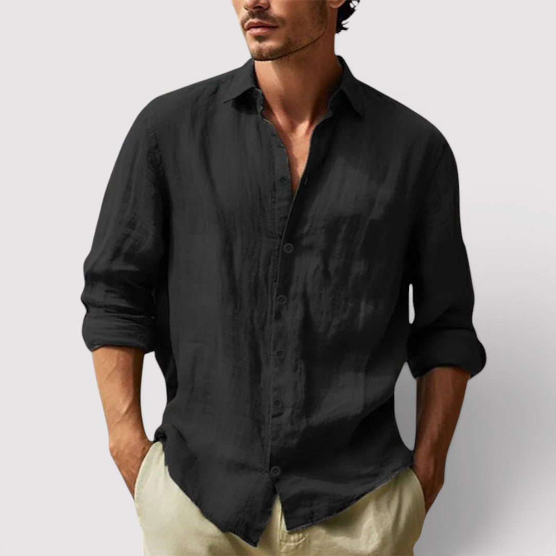 MOHSIN Lightweight Cotton-Linen Shirt - A timeless staple with a cool, refreshing feel.
