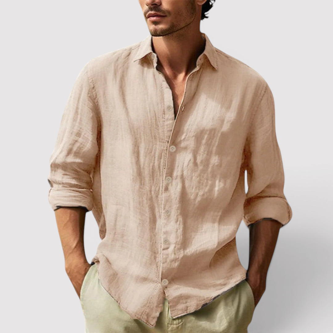 MOHSIN Lightweight Cotton-Linen Shirt - A timeless staple with a cool, refreshing feel.