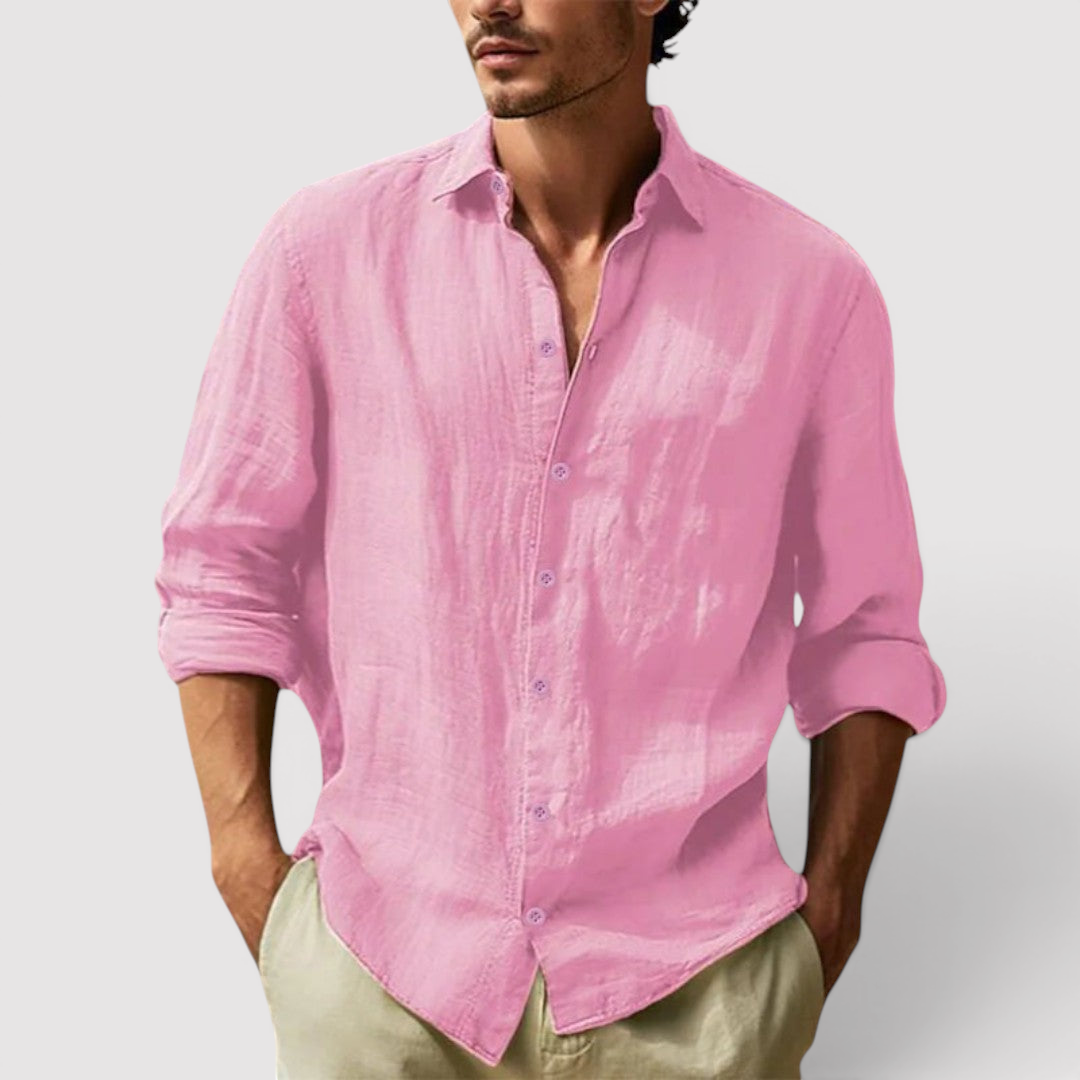 MOHSIN Lightweight Cotton-Linen Shirt - A timeless staple with a cool, refreshing feel.