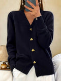 Lyddia - Cardigan with cute heart-shaped buttons